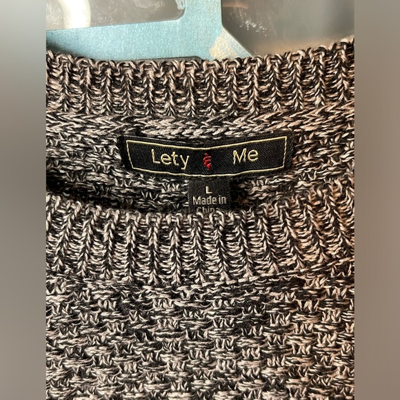 Lety and Me Black and White Sweater - Size L (NWT) - Picture 4 of 4